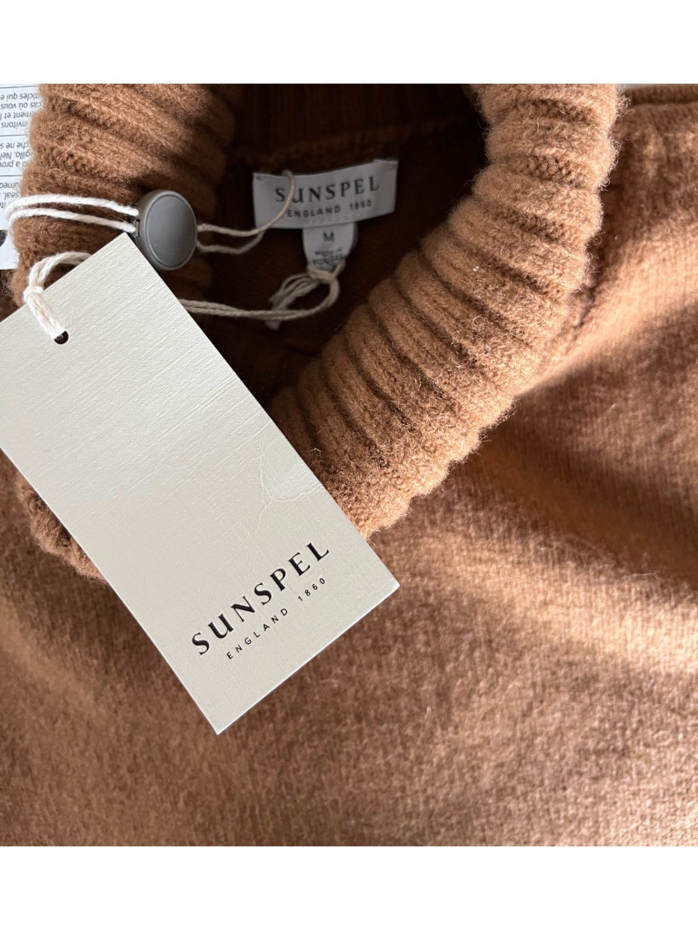 NWT Sunspel merino cashmere turtleneck jumper sweater